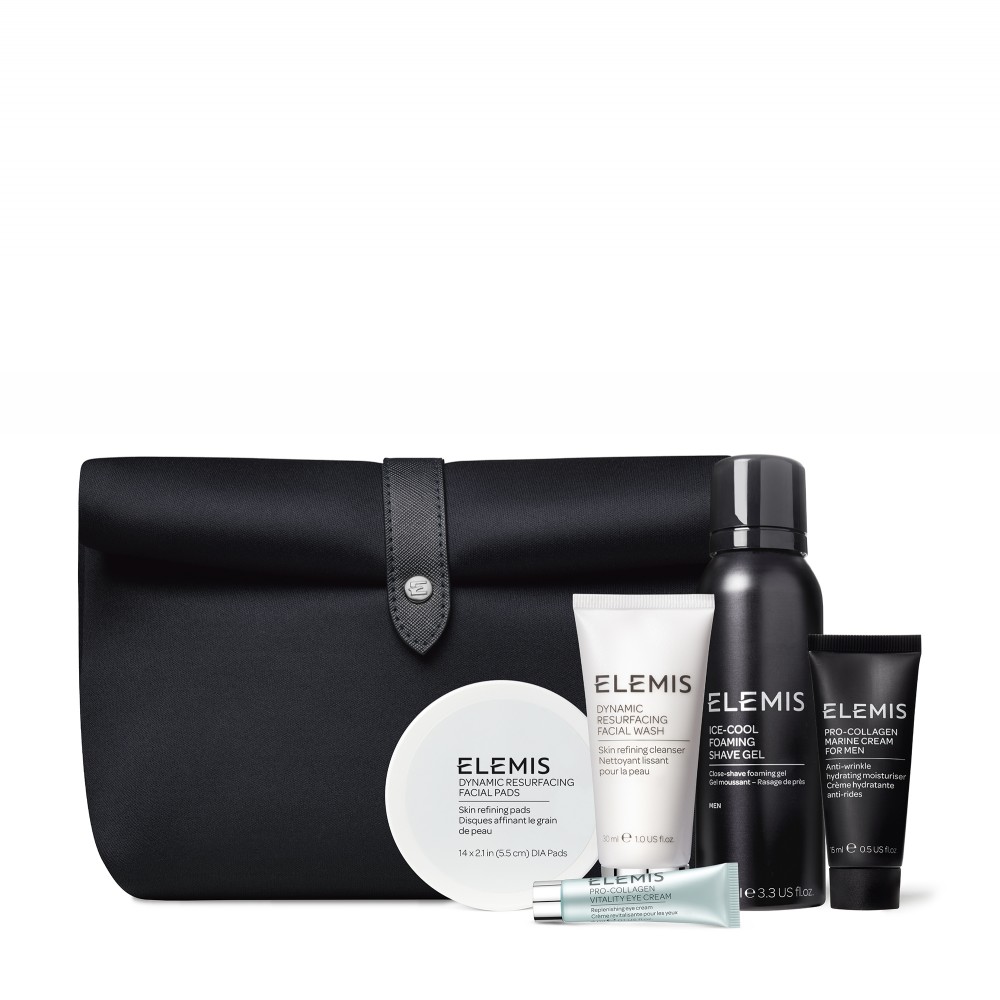 Бестселери для обличчя та тіла у люксовій косметичці для Нього ELEMIS The Grooming Collection Travel Skincare Favourites for Him